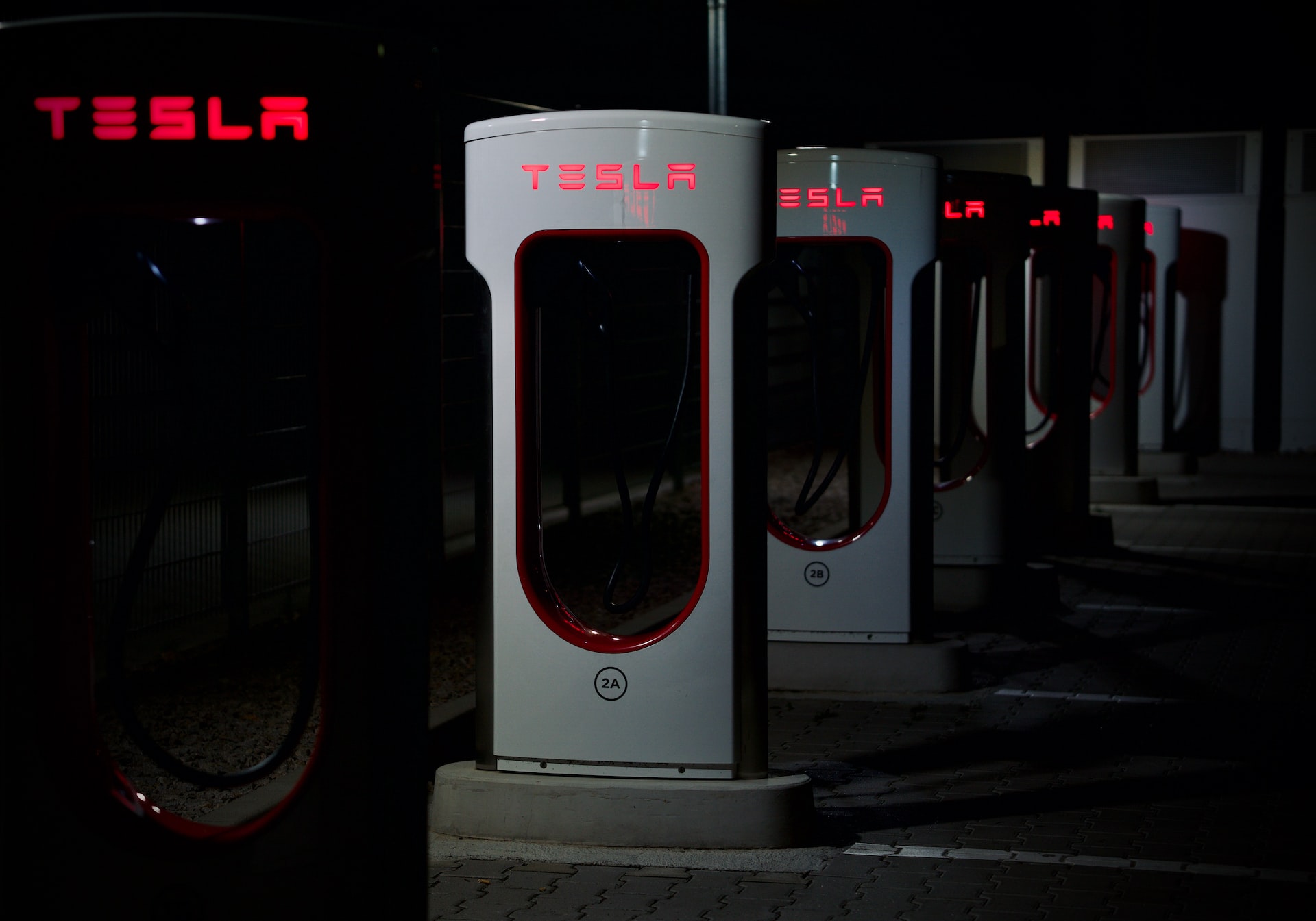 Tesla charging station.