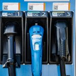 Level 1, 2 and DC EV chargers in public.