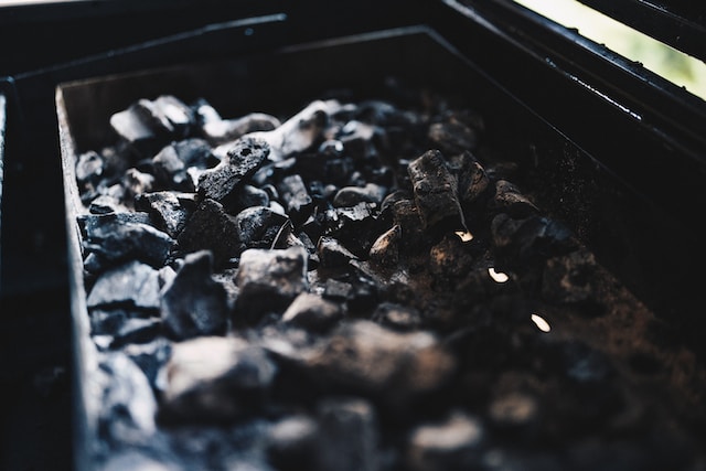 Coal, a nonrenewable energy source.